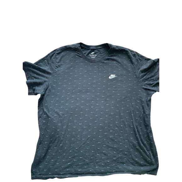 Nike Men’s XXL All-Over Nike Print T-Shirt – Black – Graphic Sportswear Tee - Picture 1 of 4